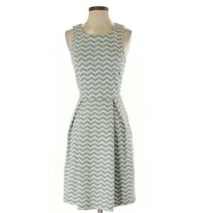Grey and white chevron dress
